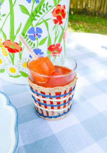 summer cocktail: Aperol pop with Aperol, Prosecco, and a tangerine Popsicle